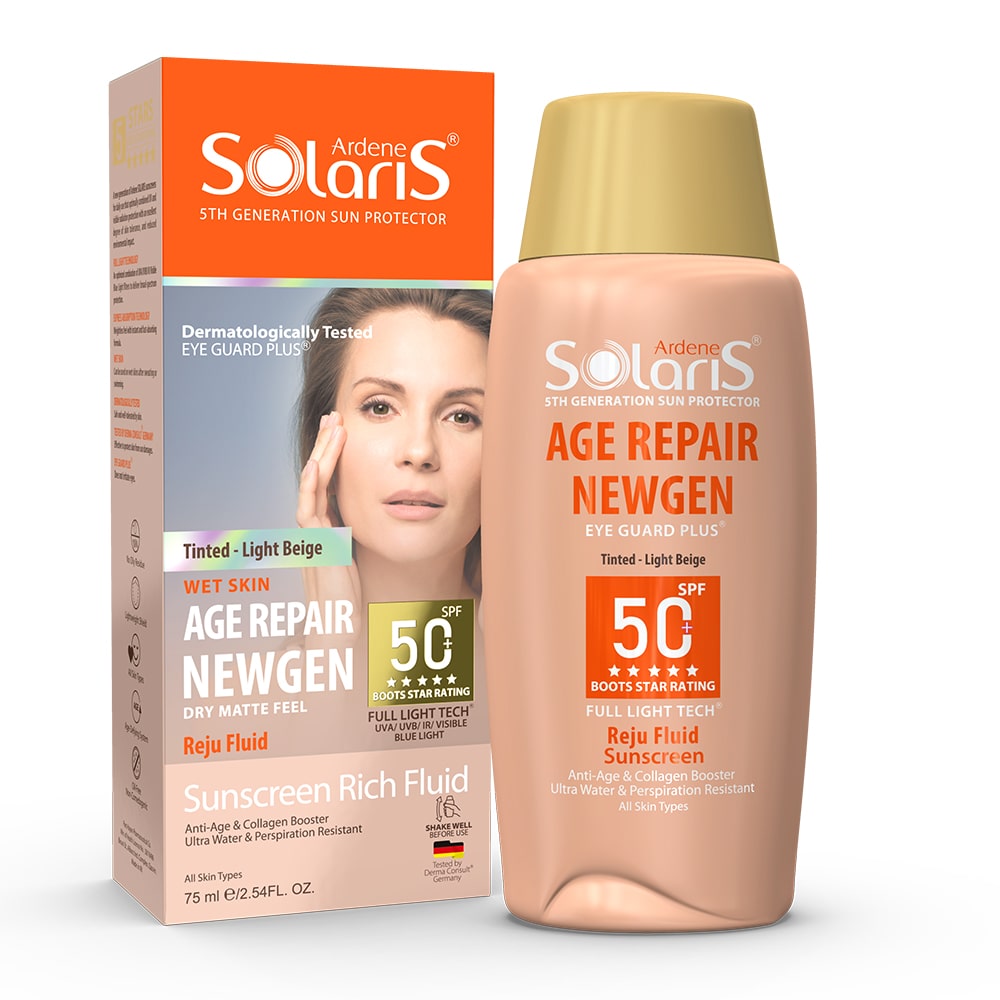 ضد آفتاب ضد چروک سولاریس رنگی ایج ریپیر نیوژن ( بژ روشن ) +SPF 50 — تصویر ۲