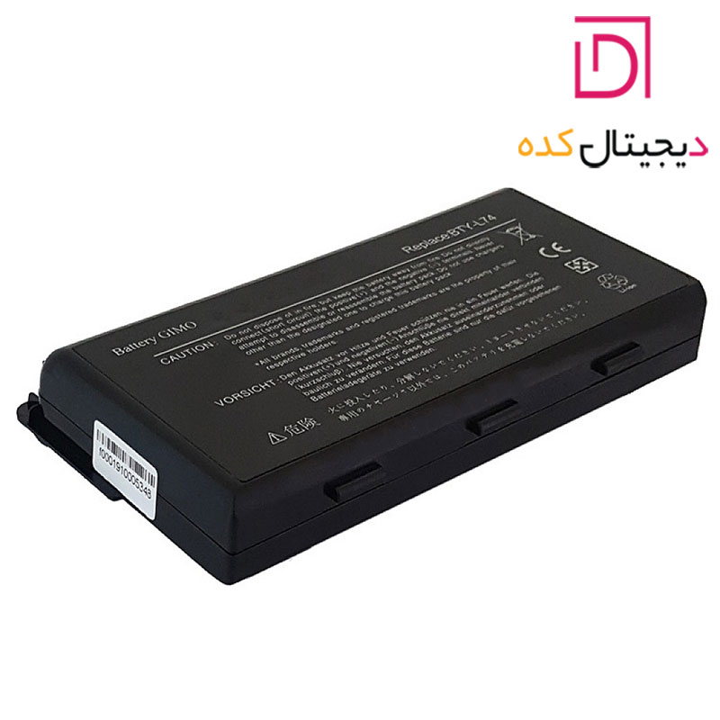 باتری لپ تاپ ام اس آی MSI L74 | برند GIMO | ظرفیت 4000 | 45 وات | 6 سلولی — تصویر ۳