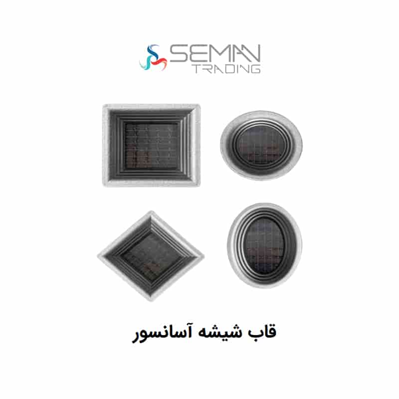 قاب شیشه گرد و مربع آسانسور