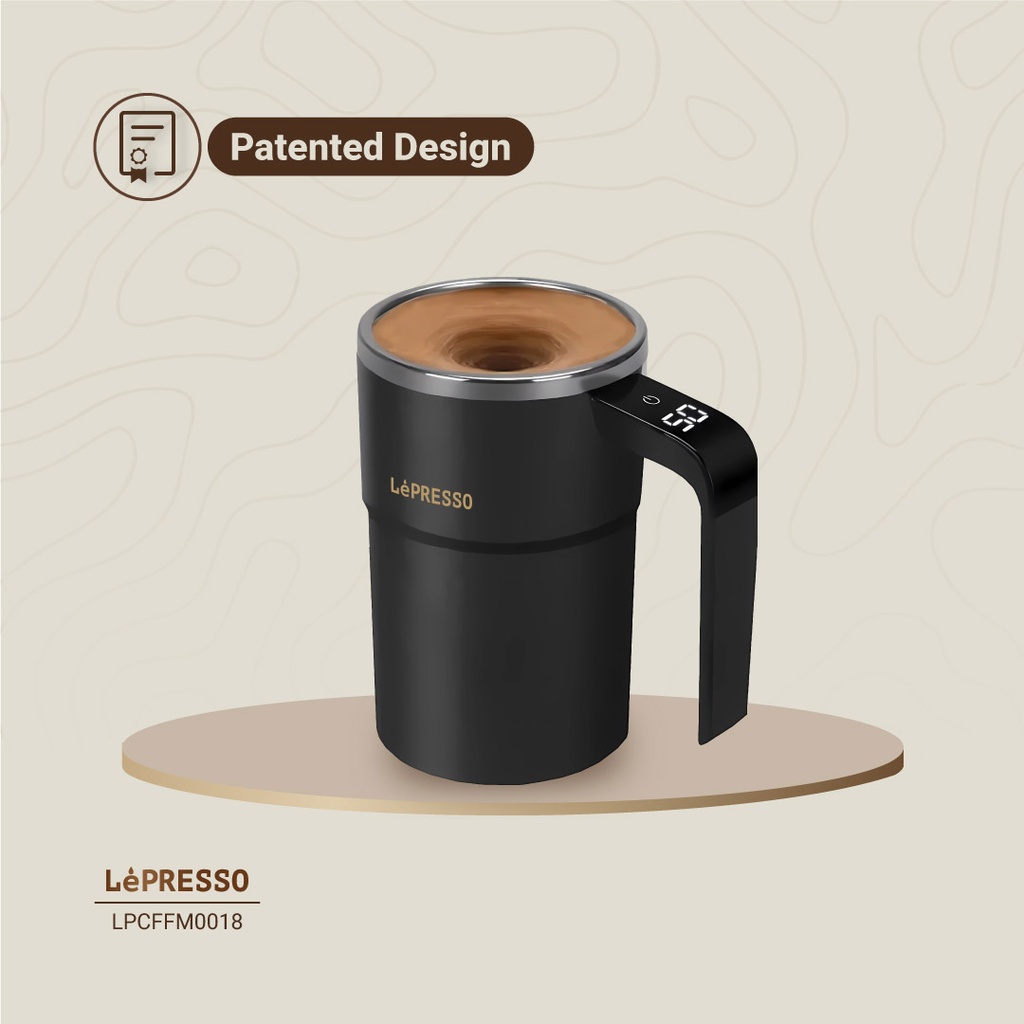 ماگ همزن دار خودکار LePresso Stirmagic LPCFFM0018 مشکی | لیوان برقی استیل 380ml — تصویر ۶