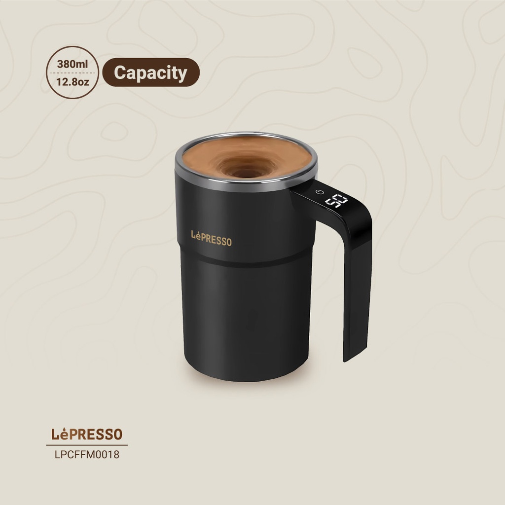 ماگ همزن دار خودکار LePresso Stirmagic LPCFFM0018 مشکی | لیوان برقی استیل 380ml — تصویر ۸