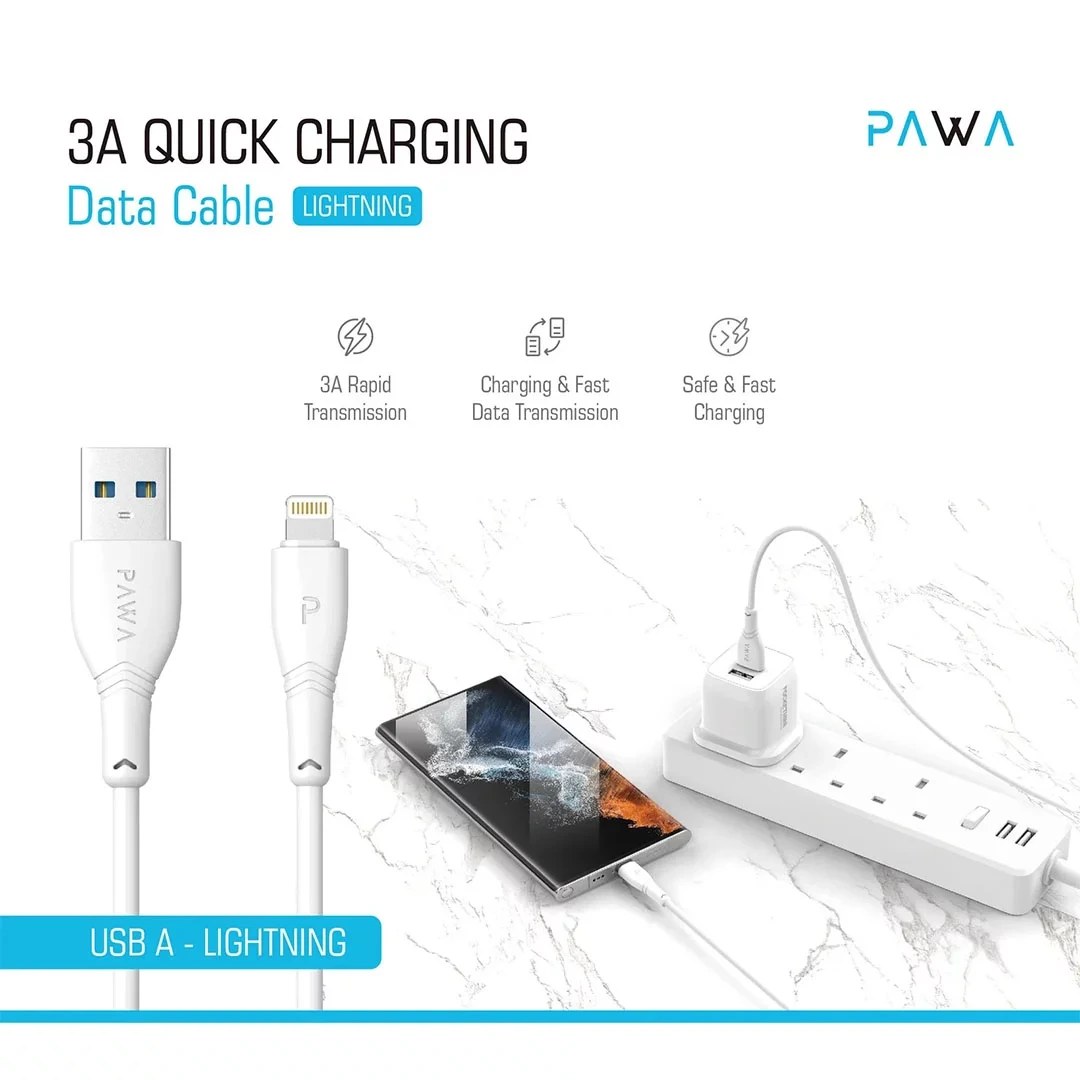 کابل USB به لایتنینگ پاوا مدل Quick Charging PW-12PVCATOL به طول ۱.۲ متر — تصویر ۳