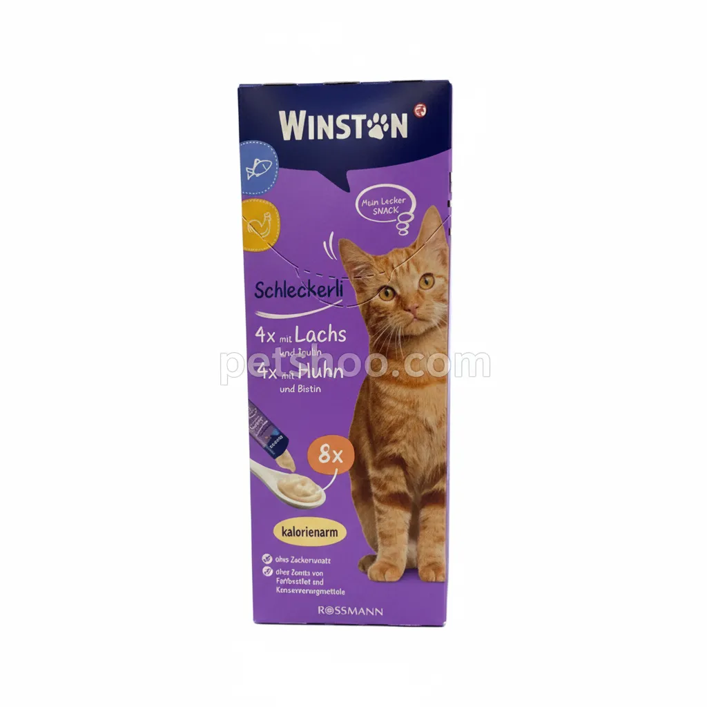 بستنی گربه وینستون با طعم مرغ و ماهی (بسته 8 عددی)