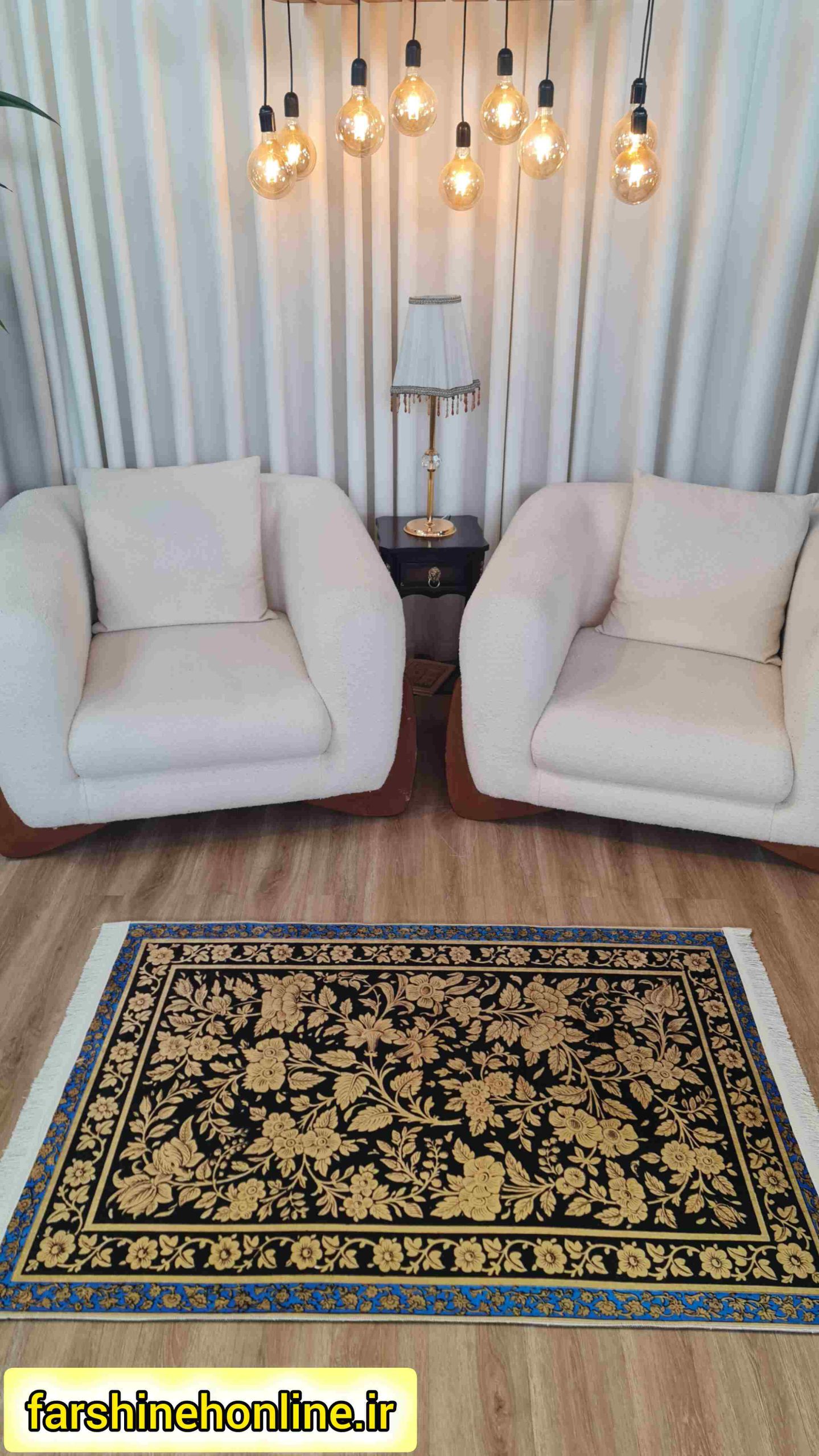 فرشینه مدرن طرح افشان طلایی — تصویر ۵