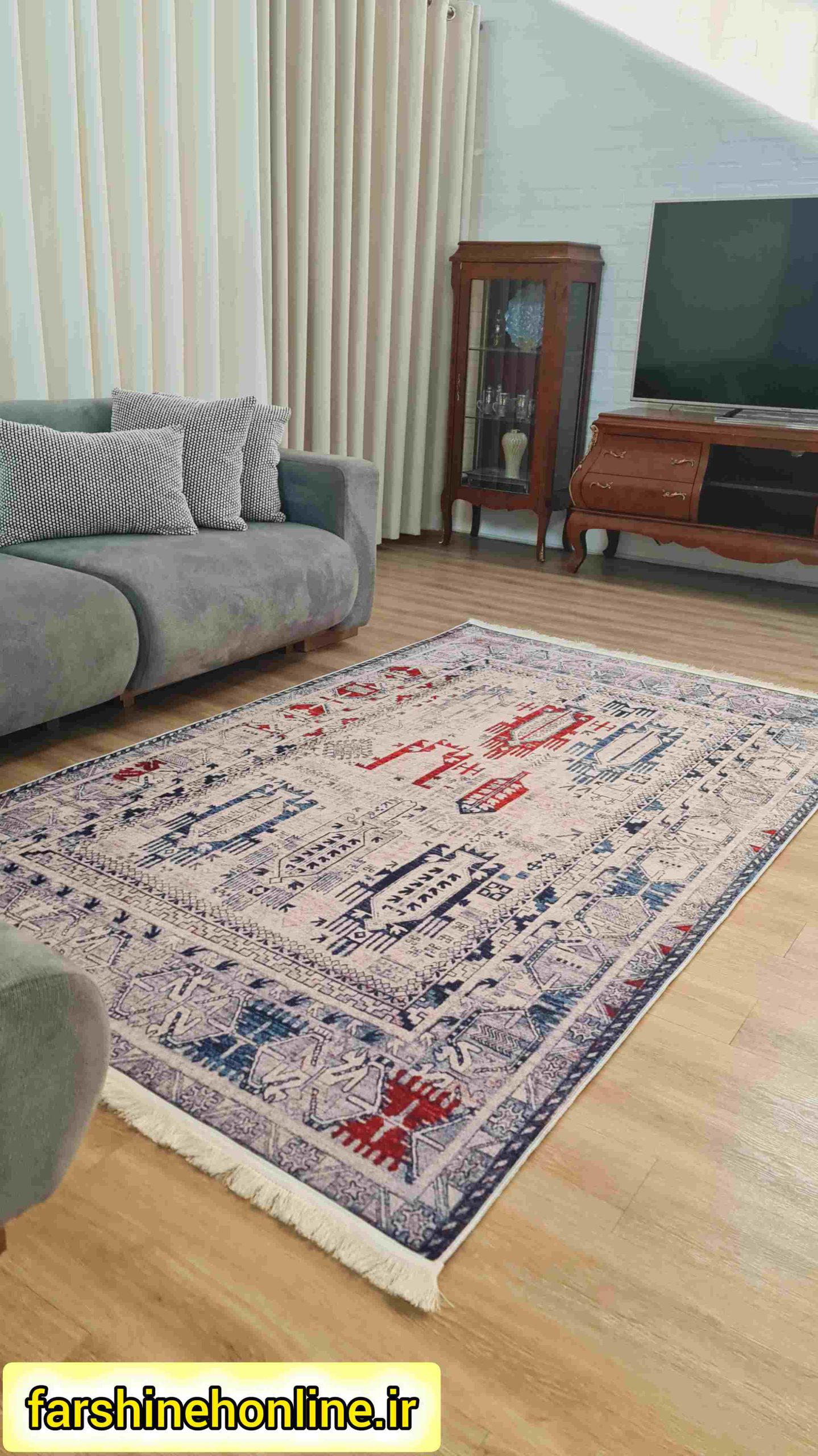 فرشینه مدرن طرح گلیم — تصویر ۳