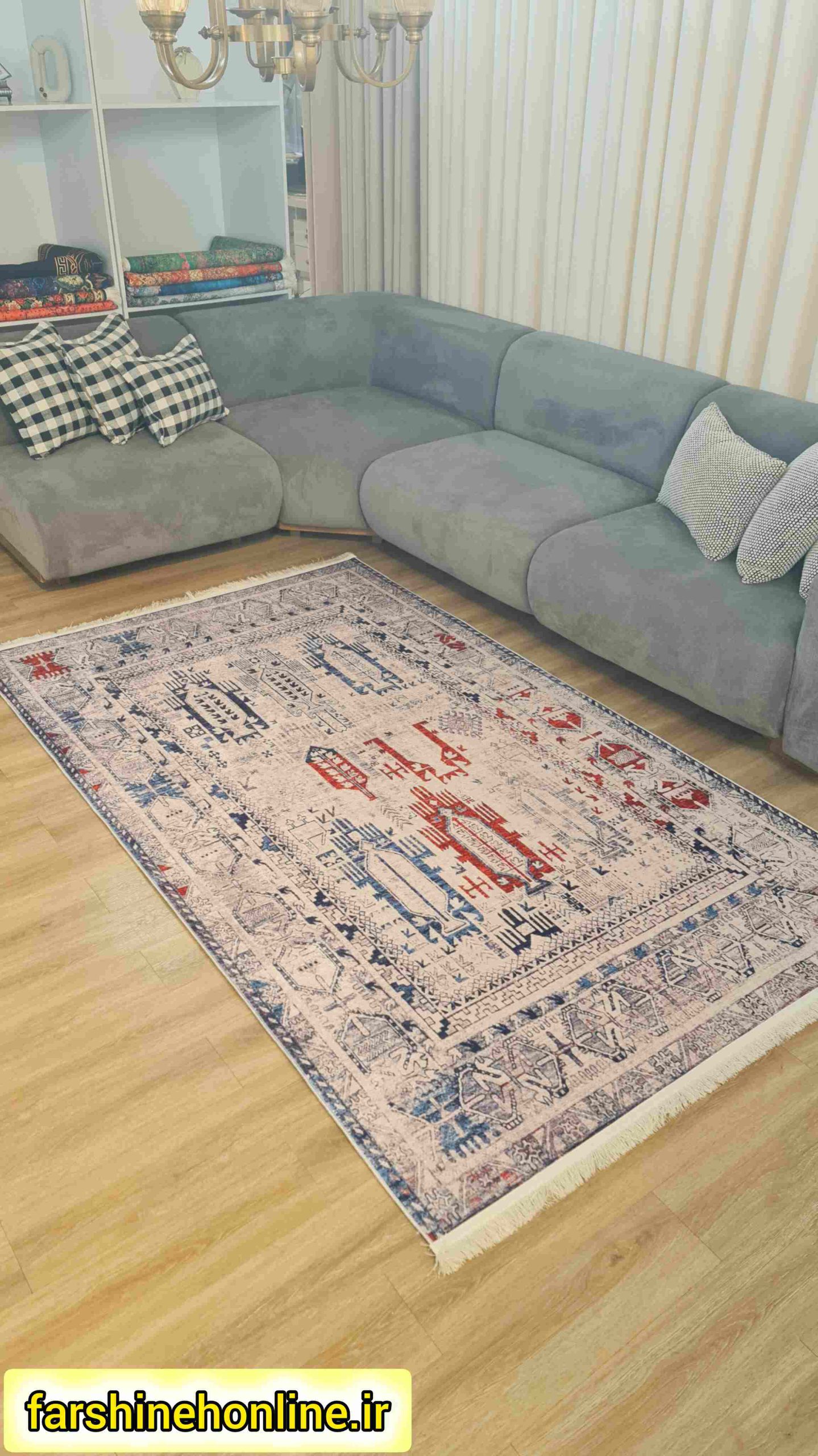 فرشینه مدرن طرح گلیم — تصویر ۴