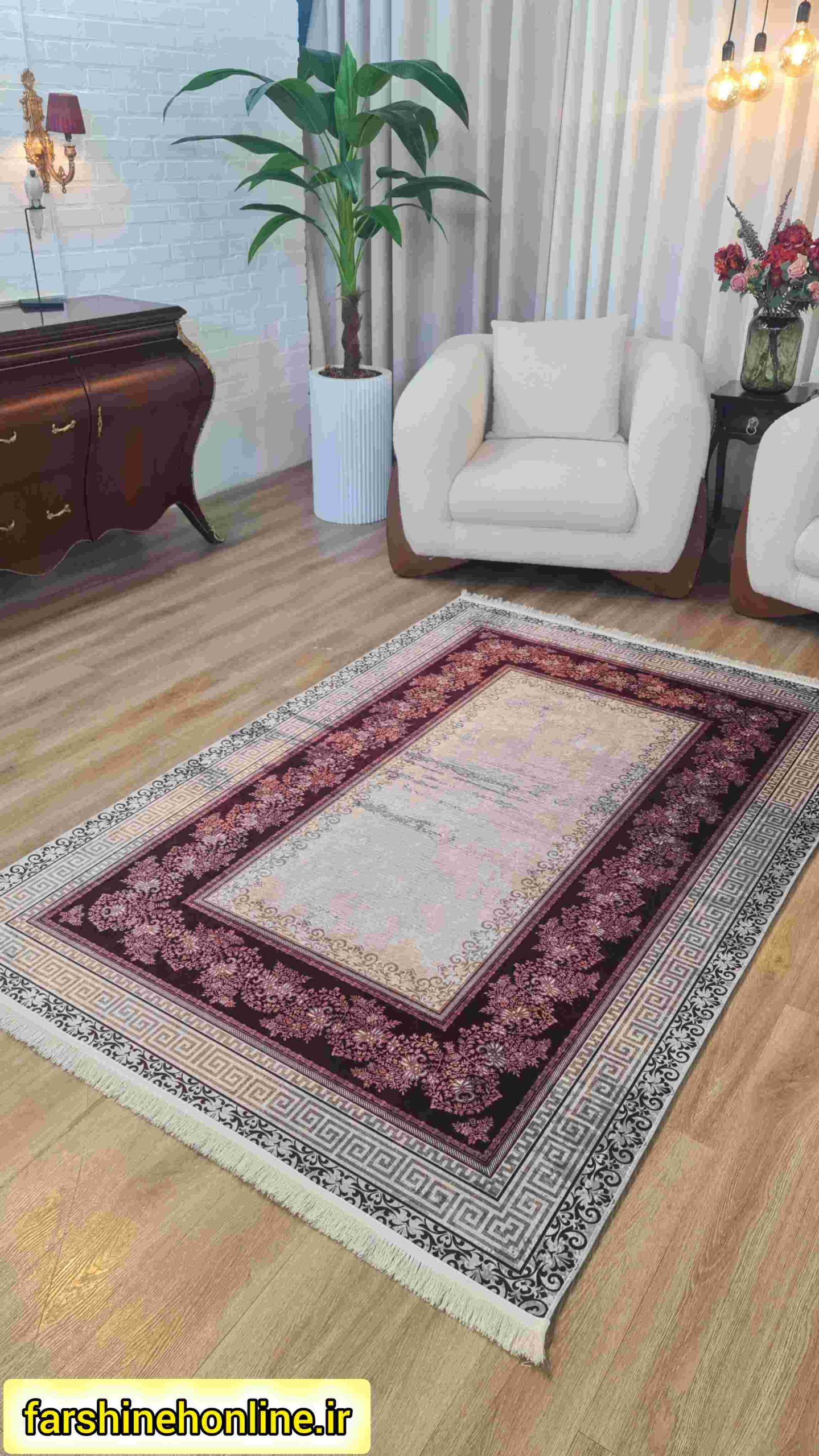 فرشینه مدرن کلاسیک حاشیه یونانی — تصویر ۸