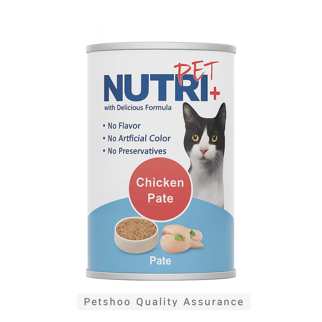 کنسرو گربه با طعم مرغ پته برند Nutri نوتری 425 گرمی