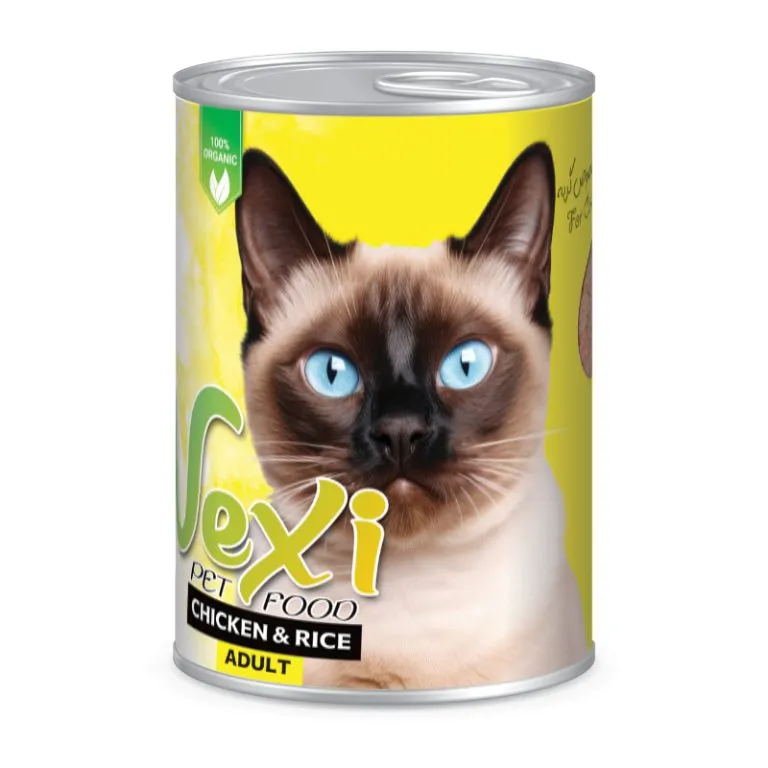کنسرو گربه وکسی طعم مرغ و برنج 400گرمی — تصویر ۲