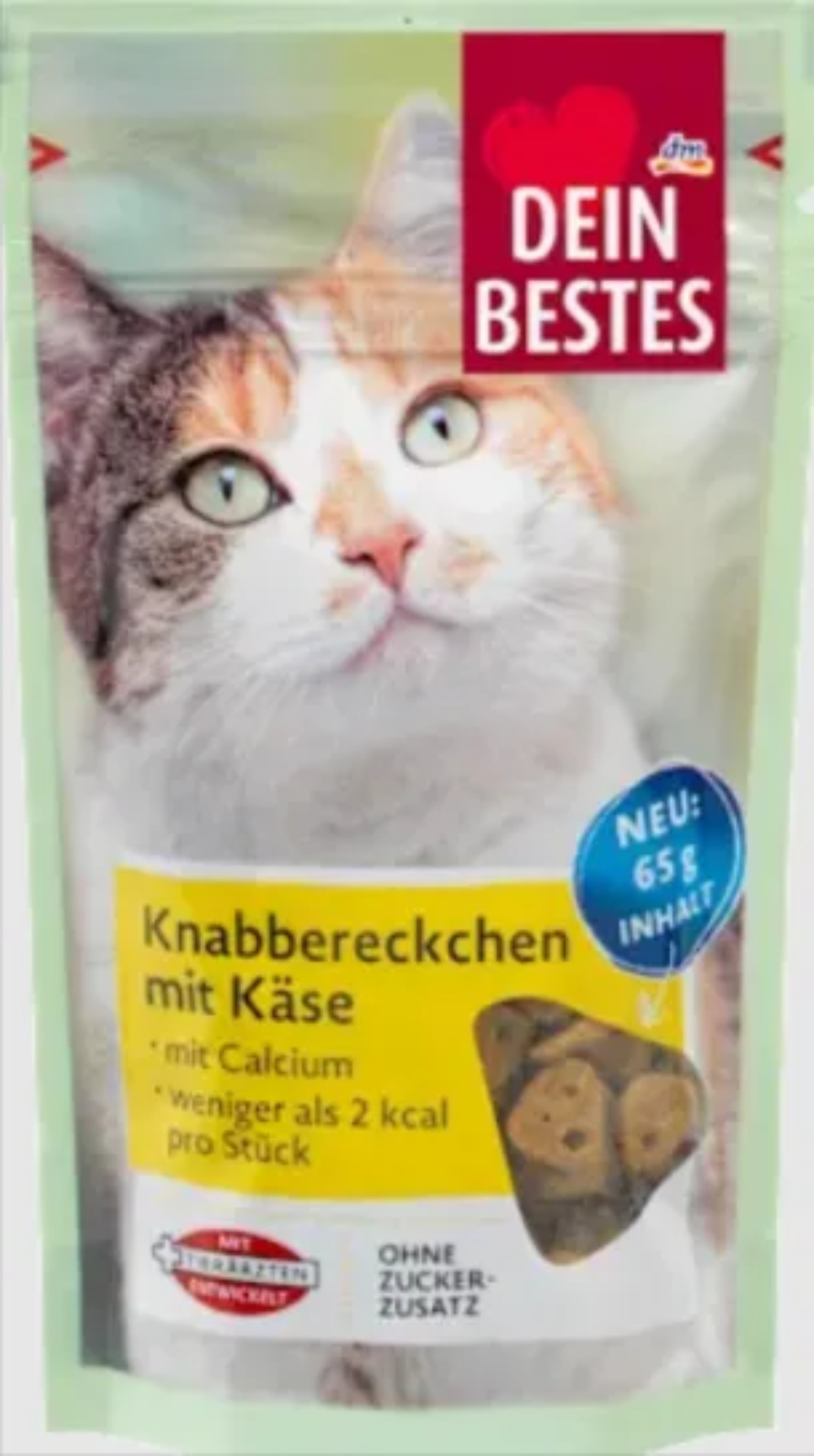 تشویقی گربه Dein Bestes با طعم پنیر 65g — تصویر ۲