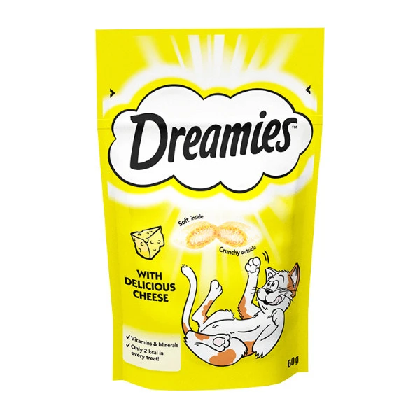غذای تشویقی گربه دریمیز با طعم پنیر Dreamies Cat Snack with Cheese وزن 60 گرم — تصویر ۲