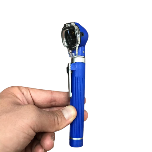 اتوسکوپ فایبر اپتیک پاکستانی آبی رنگ+یک لامپ اضافه — تصویر ۳