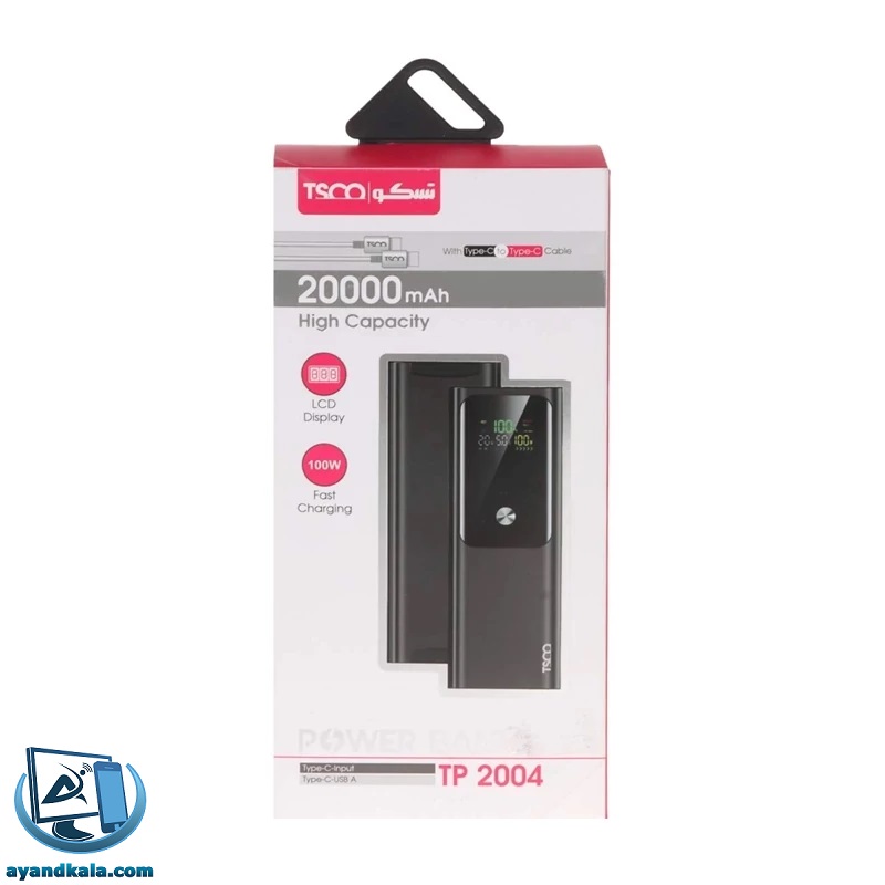 پاوربانک 100 وات تسکو مدل TP 2004 ظرفیت 20000 میلی آمپر ساعت — تصویر ۸