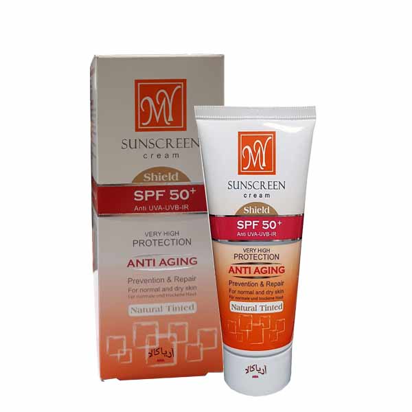 کرم ضد آفتاب شیلد مای ضدچروک SPF+50 با رنگ طبیعی