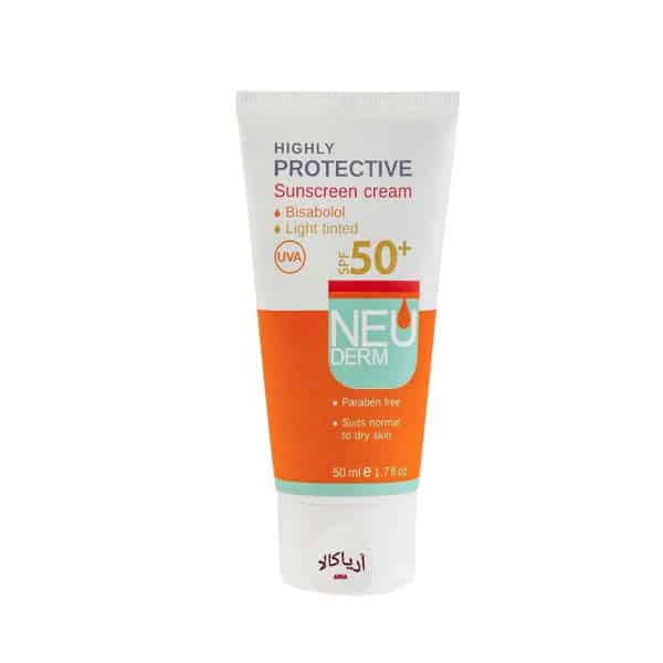 کرم ضد آفتاب نئودرم رنگ بژروشن SPF+50 هایلی پروتکتیو 50 میل — تصویر ۴