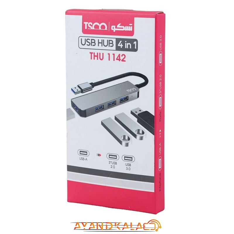 هاب USB تسکو 4 پورت USB مدل THU 1142 — تصویر ۶