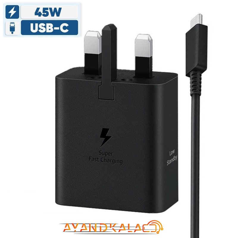 شارژر دیواری 45 وات سامسونگ مدل EP-T4511 Low Standby به همراه کابل USB-C به طول 1.8 متر