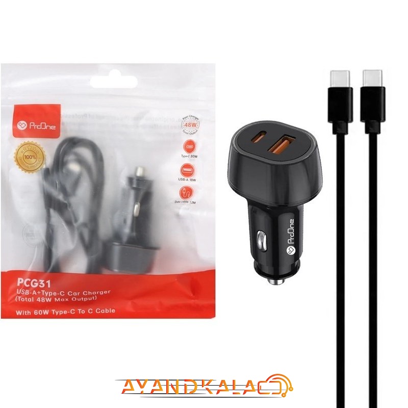 شارژر فندکی 48 وات دو پورت پرووان مدل PCG31 — تصویر ۵