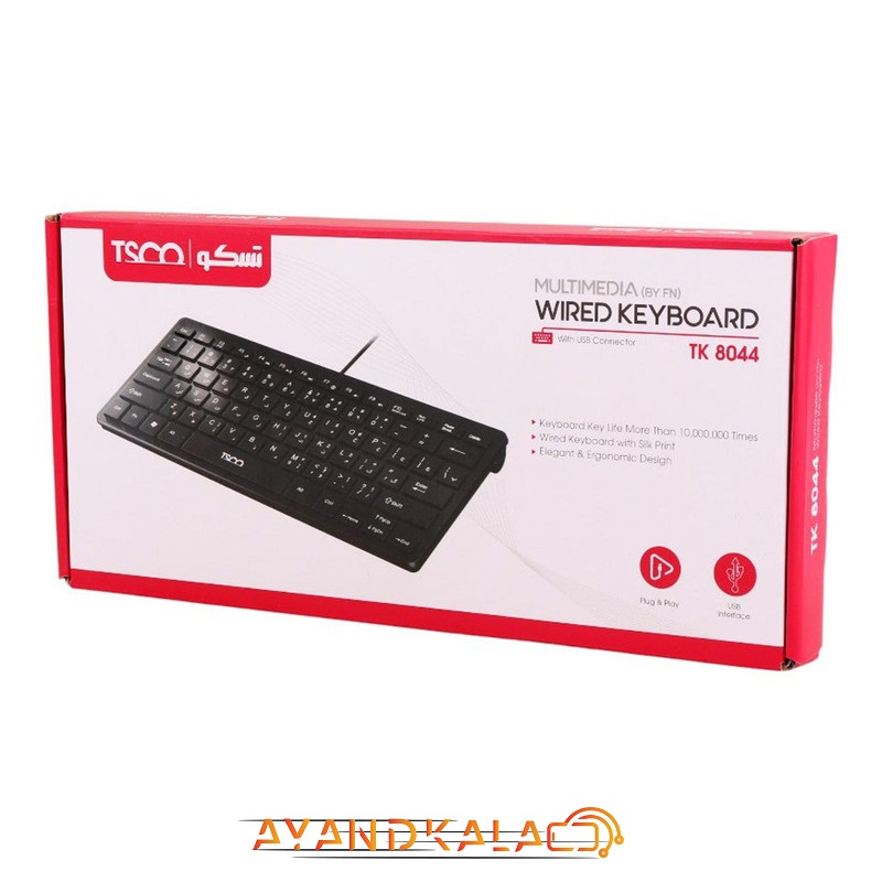 کیبورد با سیم تسکو مدل TK8044 — تصویر ۴