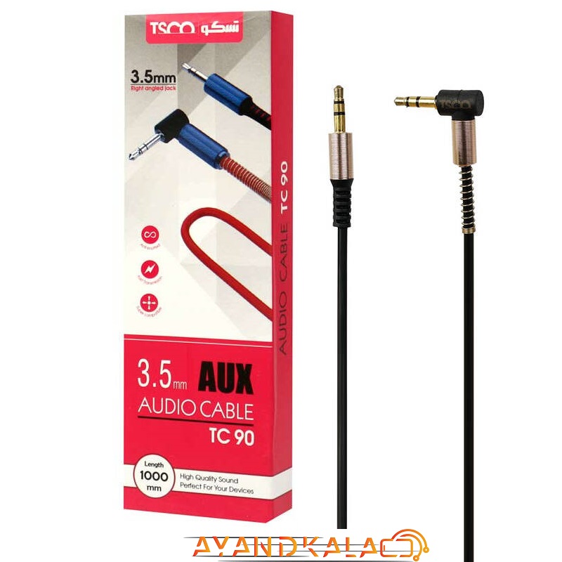 کابل AUX تسکو مدل TC90 طول 1 متر — تصویر ۳