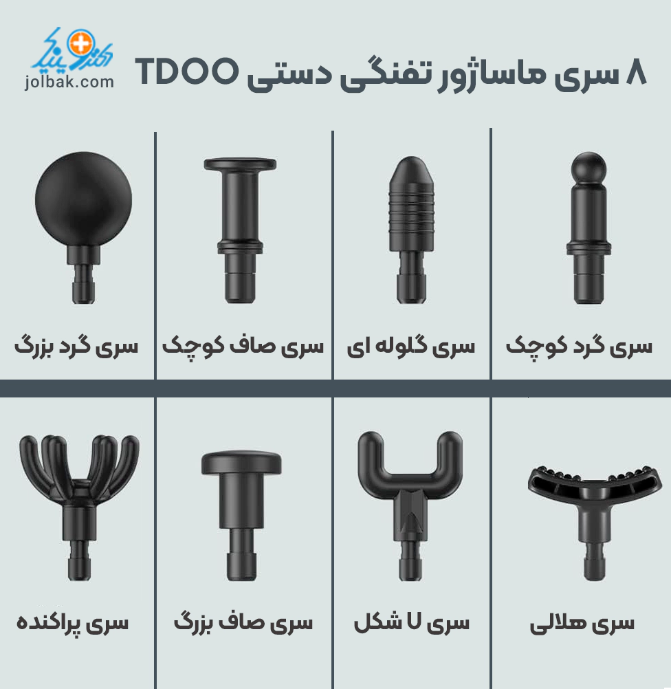 ماساژور تفنگی دستی مدل TDOO — تصویر ۸