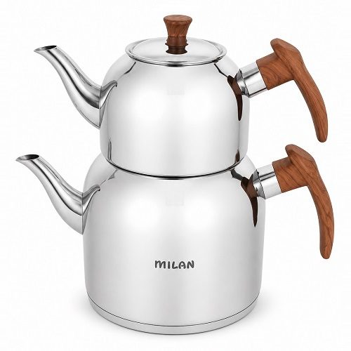 ست کتری و قوری استیل میلان