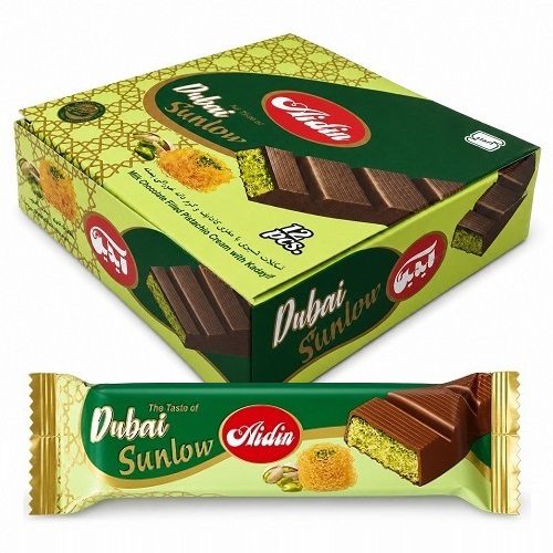 شکلات دبی آیدین با کنافه پسته بسته 12 عددی