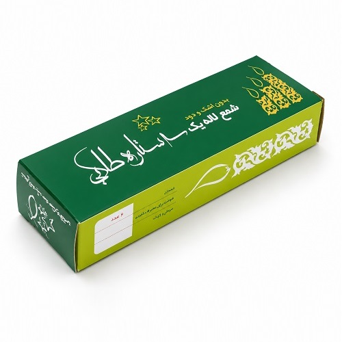 شمع لاله یک مدل سه ستاره طلایی 3 بسته 6 عدد — تصویر ۸