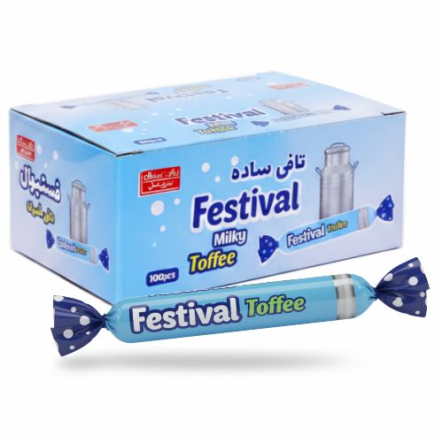 تافی مدادی فستیوال شیرین عسل طعم شیر بسته 100 عددی