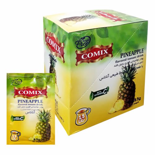 پودر شربت فوری آناناس کمیکس بسته 24 عددی