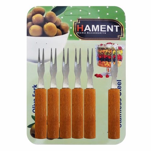 چنگال خرما و زیتون خوری حامنت بسته 6 عددی — تصویر ۶