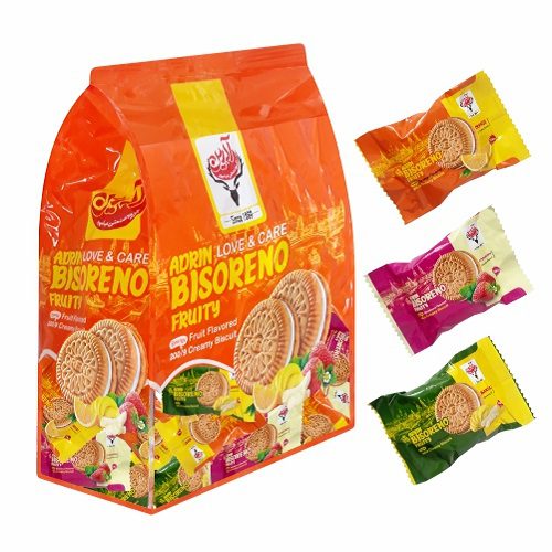 بیسکویت کرمدار با طعم میوه بیس اورنو آدرین 350 گرمی