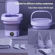 مینی واش 6 لیتری سلیکونی(لباسشویی سفری) خشک کن دار مدل Folding washing machine — تصویر ۳