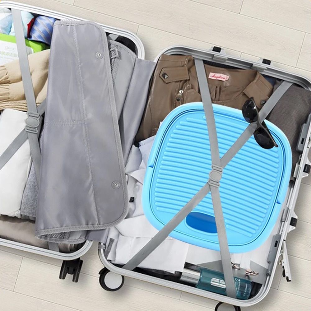 مینی واش 6 لیتری سلیکونی(لباسشویی سفری) خشک کن دار مدل Folding washing machine — تصویر ۴