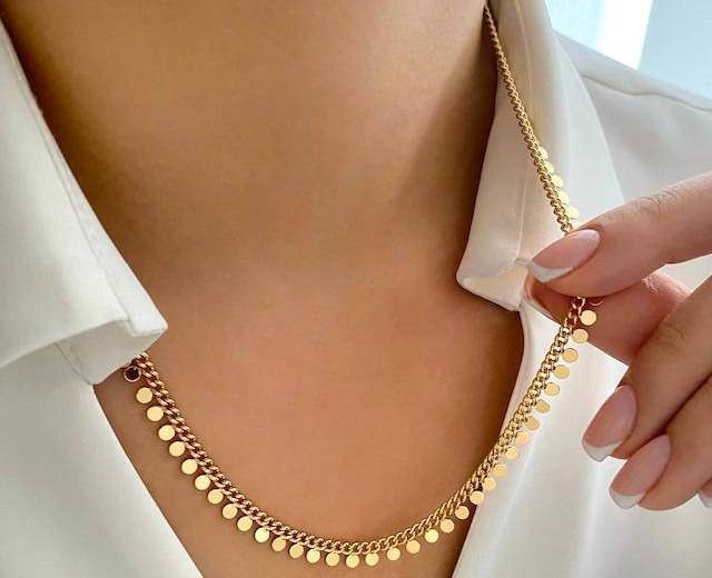 گردنبند پولکی طرح طلا ژوپینگ