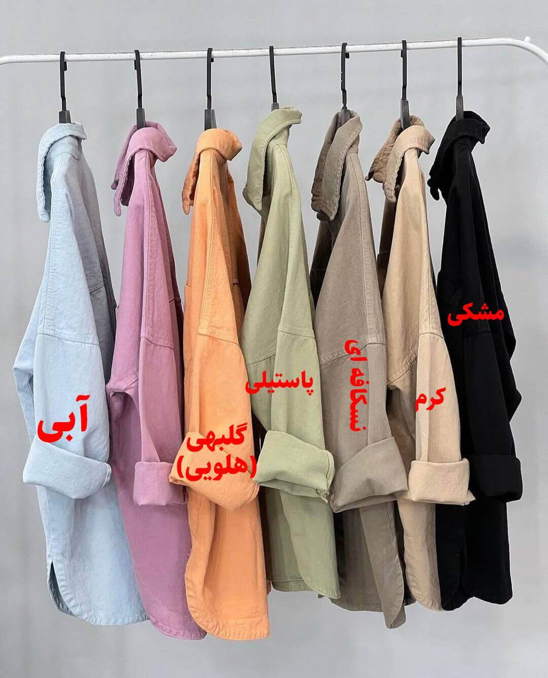 شومیز کتان بهاره قد 75 رنگبندی فری سایز — تصویر ۳