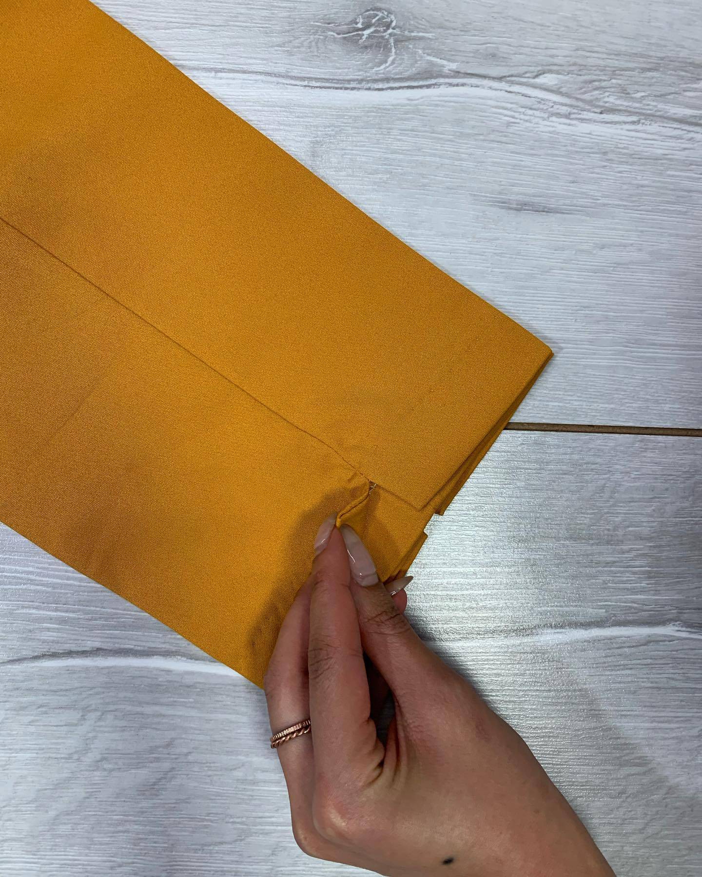 شلوار پارچه ای راسته جذب کرپ دمپا بغل چاک — تصویر ۷