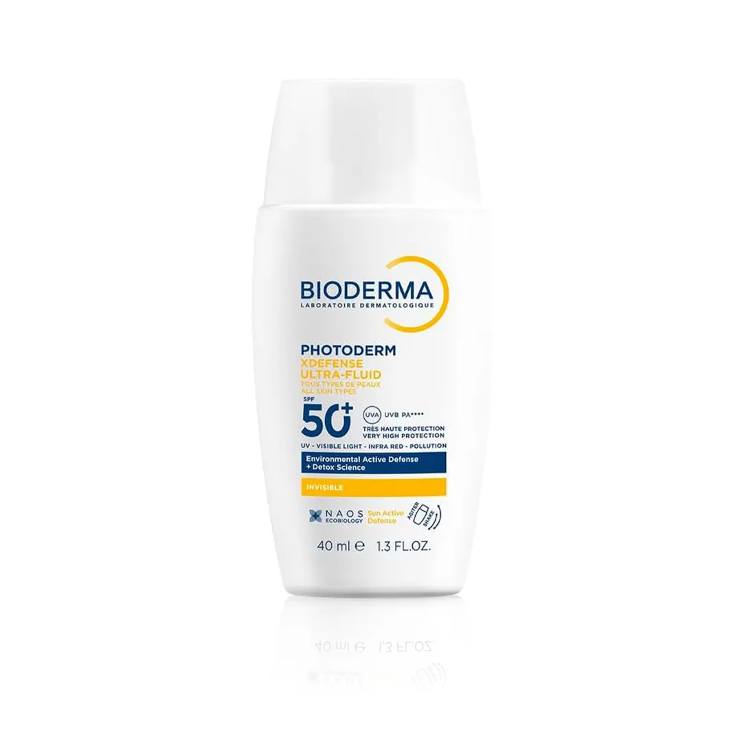 کرم ضد آفتاب رنگی فلوئیدی بایودرما PHOTODERM XDEFENSE ULTRA-FLUID SPF50 شماره 02 حجم 40 میلی لیتری — تصویر ۶