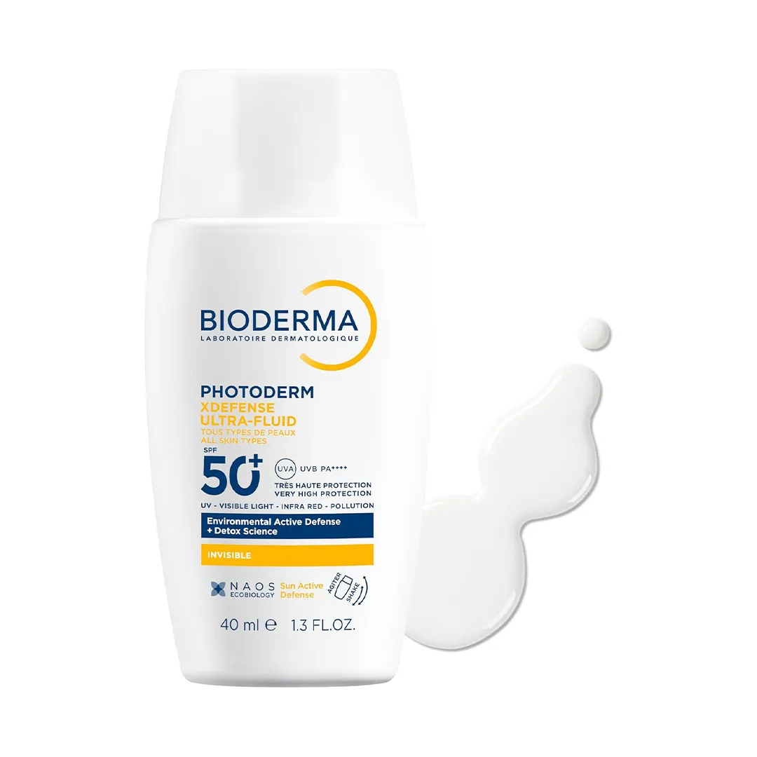 کرم ضد آفتاب رنگی فلوئیدی بایودرما PHOTODERM XDEFENSE ULTRA-FLUID SPF50 شماره 02 حجم 40 میلی لیتری — تصویر ۸