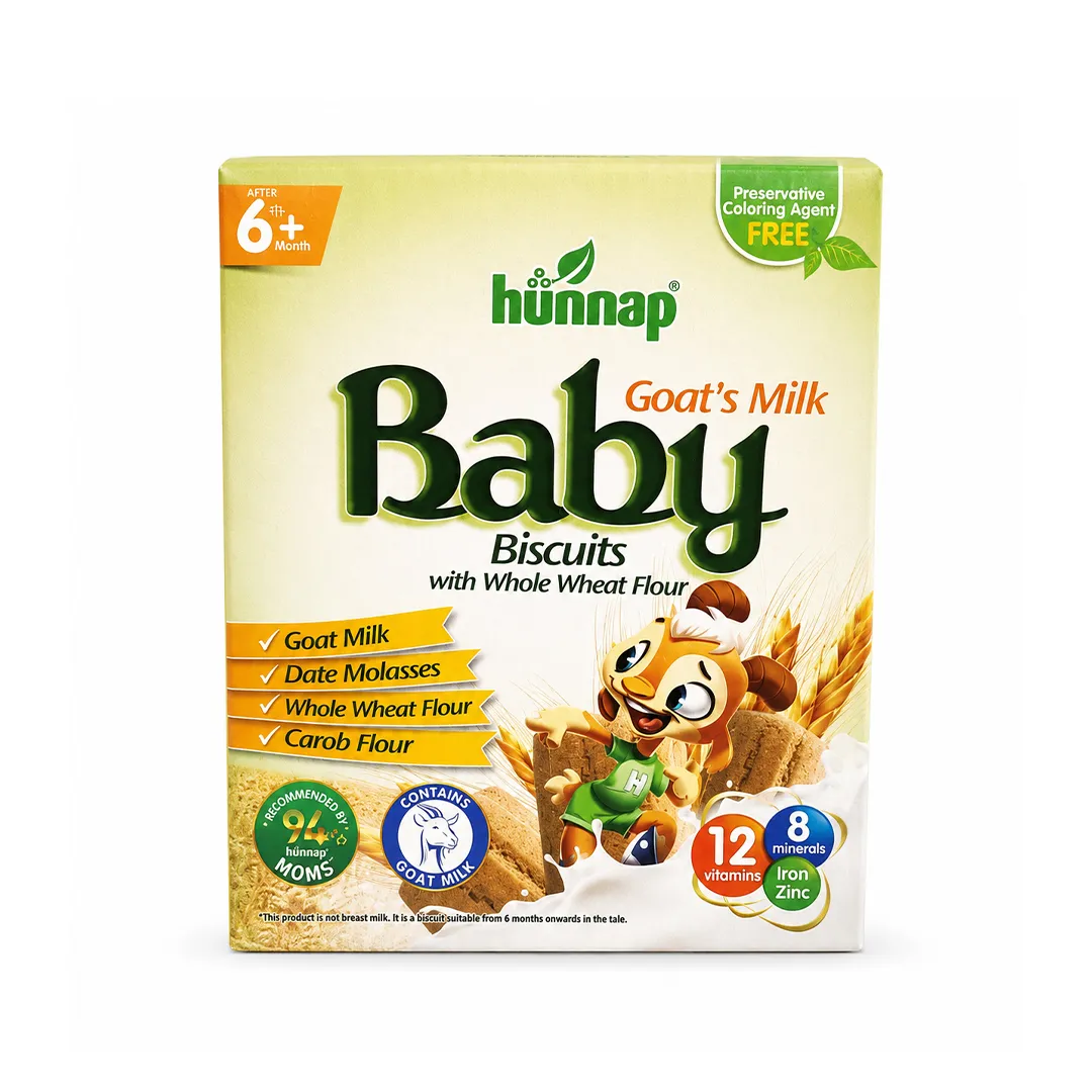 بیسکویت کودک هوناپ Goat’s Milk حجم 400 گرمی — تصویر ۲