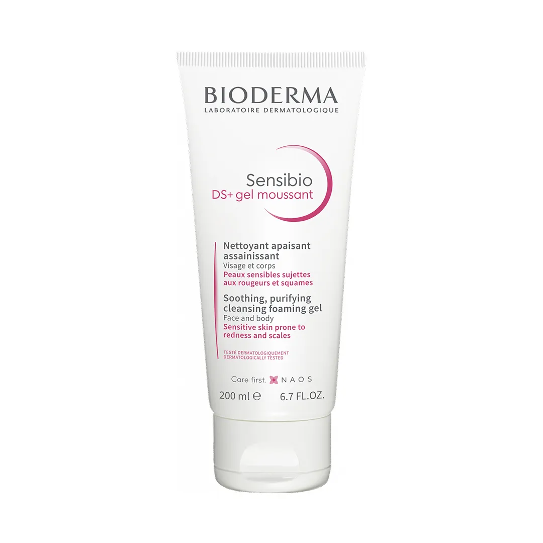 ژل شست و شو صورت بایودرما Sensibio DS+ gel moussant حجم 200 میلی لیتری — تصویر ۳