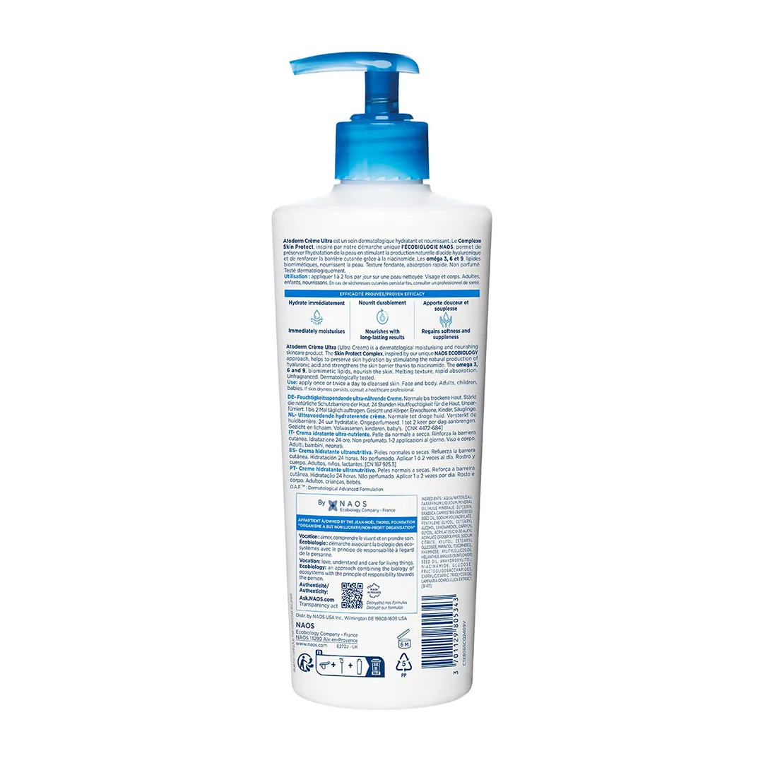 کرم مرطوب کننده بایودرما ATODERM CREME ULTRA حجم 500 میلی لیتری — تصویر ۳