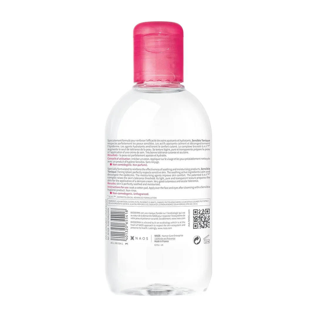 تونر بایودرما SENSIBIO حجم 250 میلی لیتری — تصویر ۵