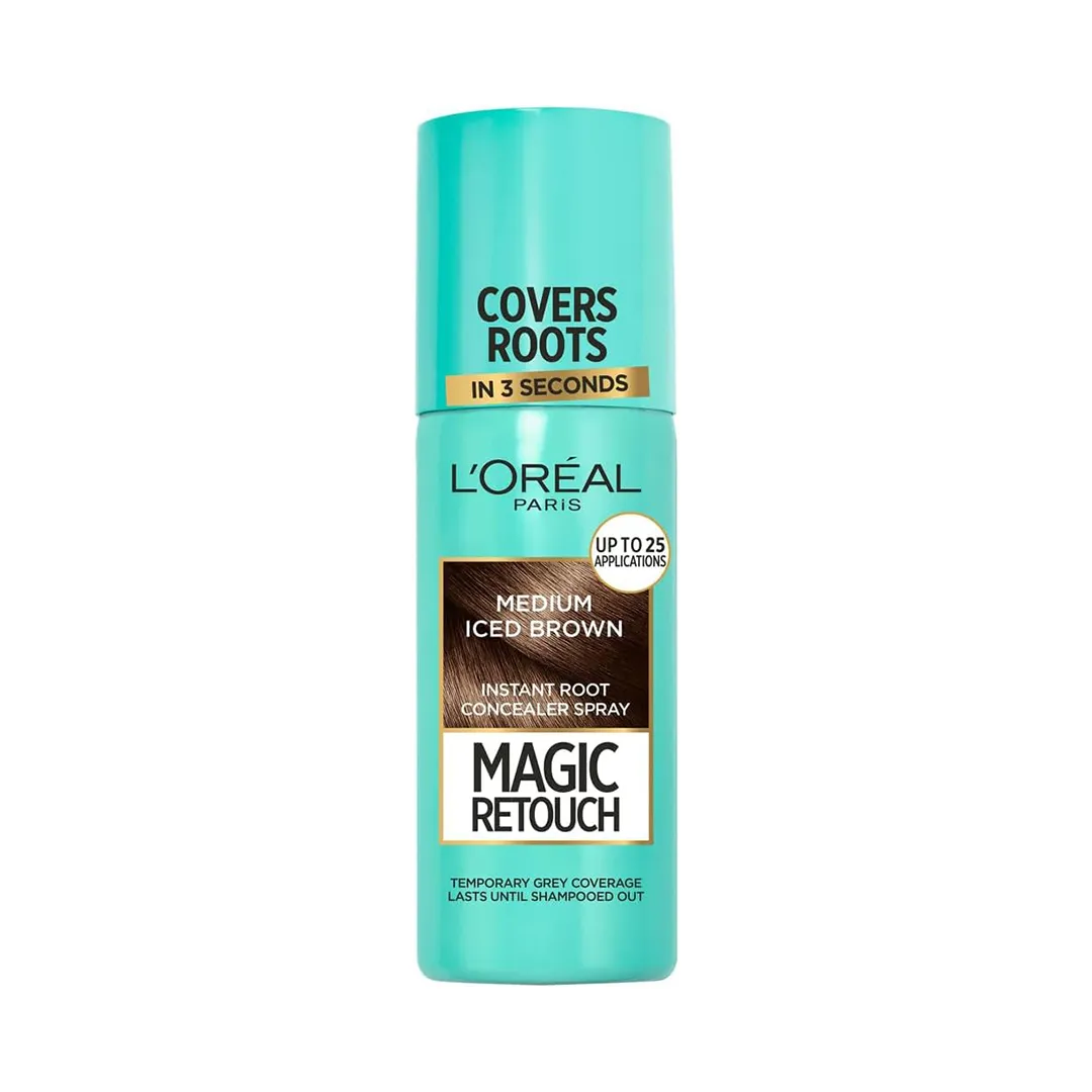 اسپری رنگ مو لورآل MEDIUM ICED BROWN حجم 75 میلی لیتری