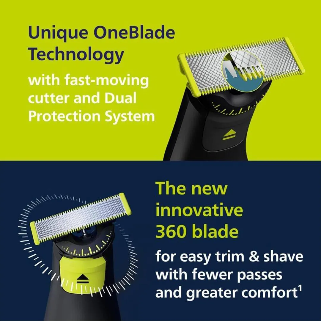 ماشین اصلاح موی صورت فیلیپس مدل NORELCO OneBlade QP6531/70 360 BLADE — تصویر ۷