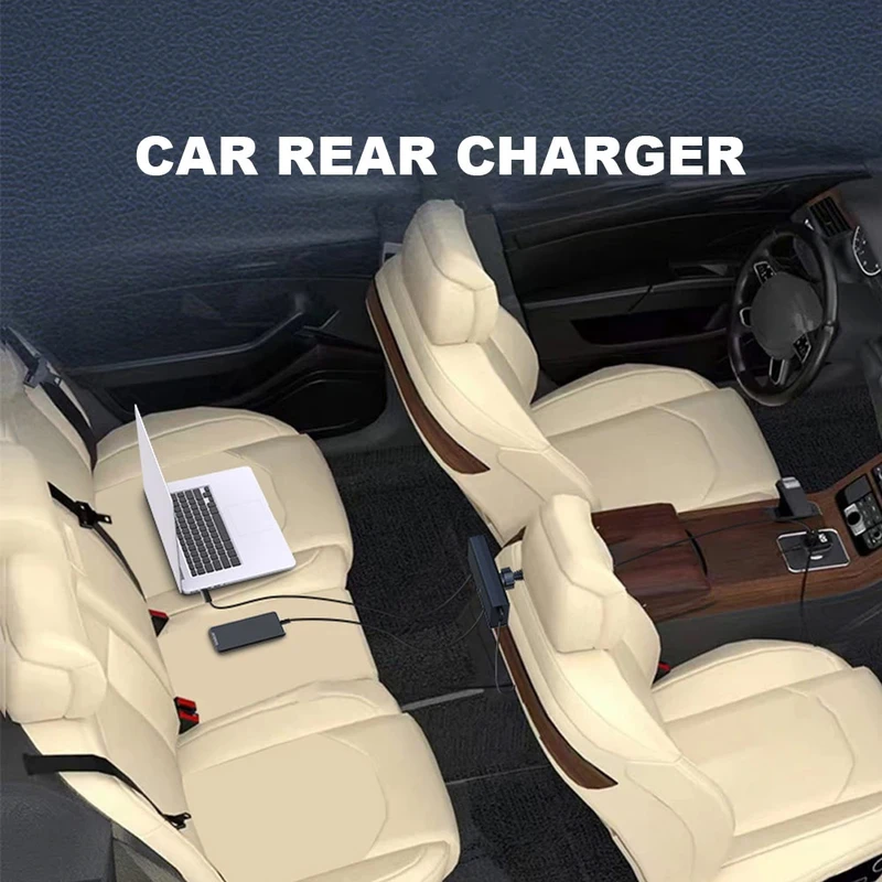 شارژر صندلی عقب ماشین گرین لاین Green Backseat Car Charger65W — تصویر ۴