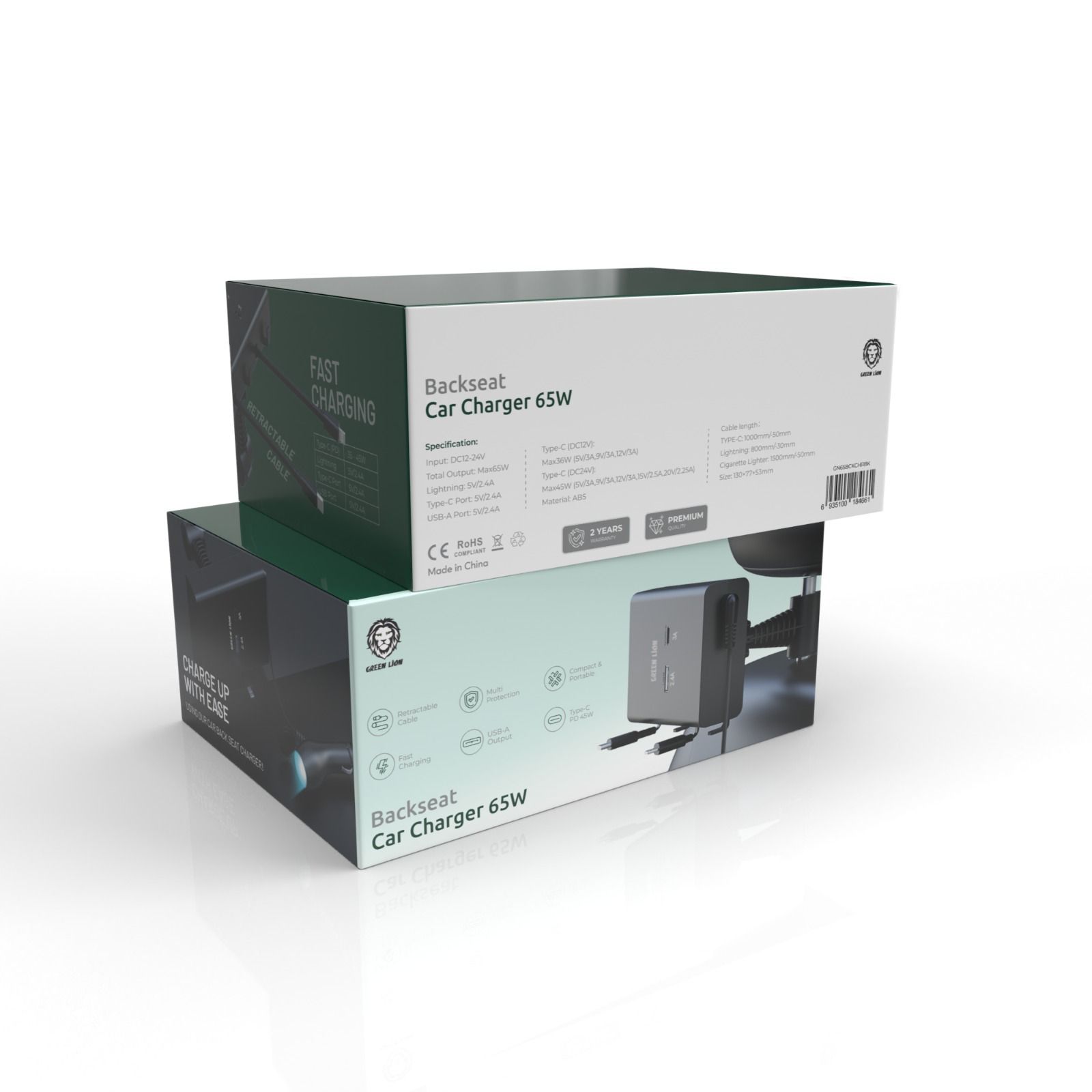 شارژر صندلی عقب ماشین گرین لاین Green Backseat Car Charger65W — تصویر ۵