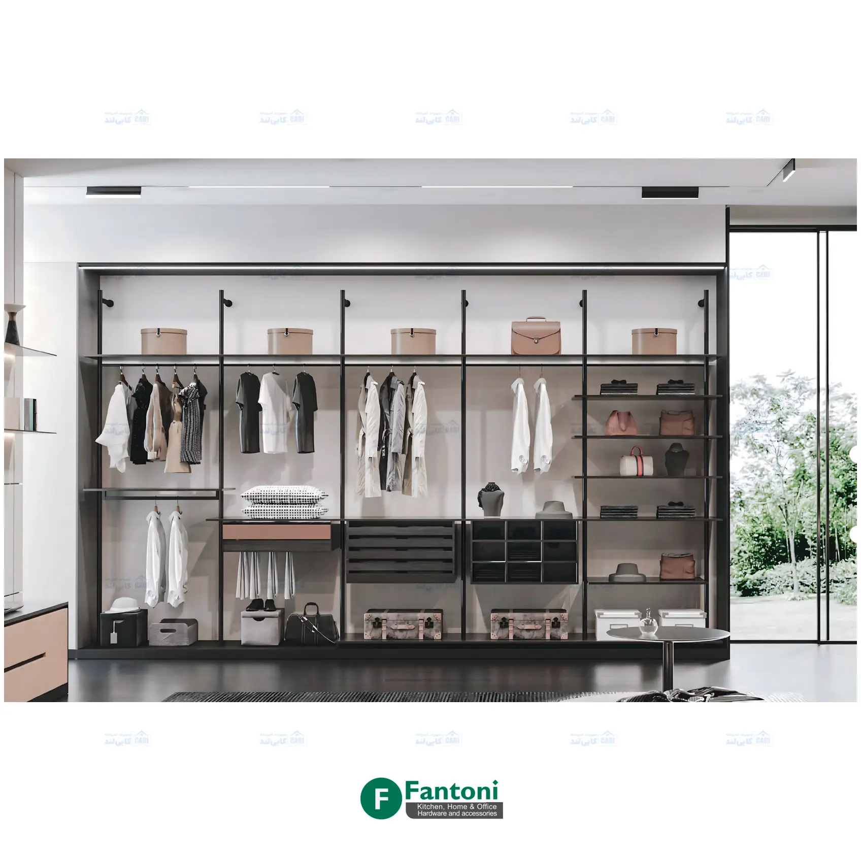 شلف دکوراتیو نوک مدادی مات مدل Etri فانتونی P340