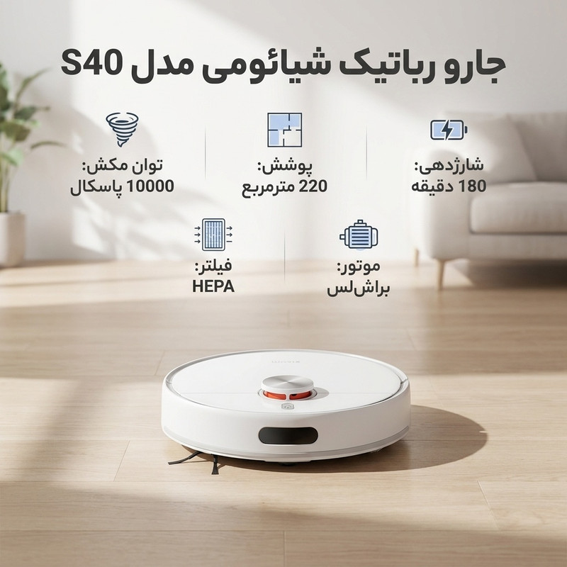 جارو رباتیک شیائومی مدل S40 — تصویر ۴