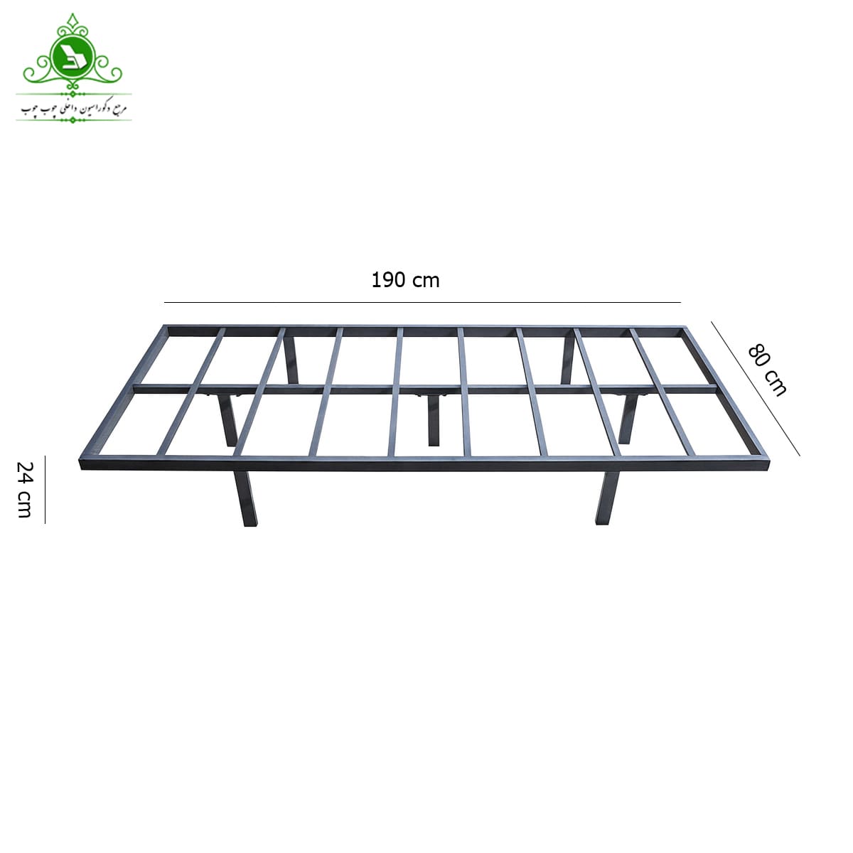 کفی تخت خواب یک نفره فلزی پایه پیچی — تصویر ۳